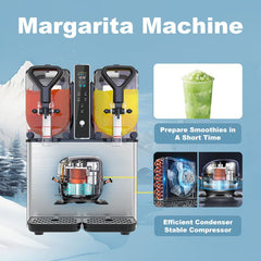 Margarita Slushy Machine,Freedom of Drink Party Essentials,Can Make Wine Slushies, Alcoholic Slushees, Daiquiris, Frozen adult cocktails,Simple Yet Elegant,GSEICE RLC3*1