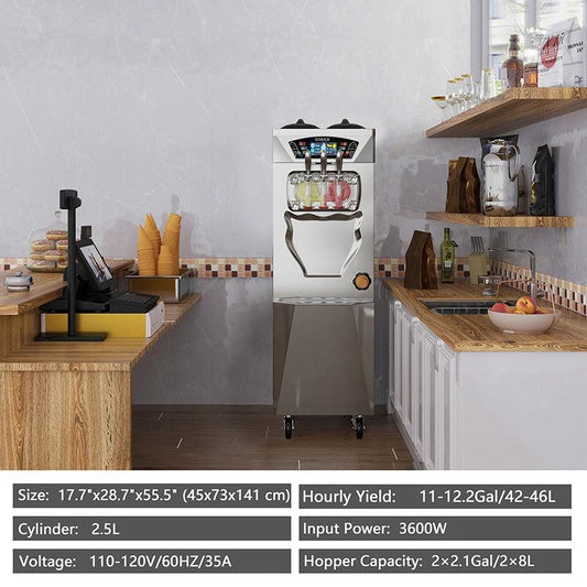 GSEICE BJK428C 3600W Commercial Ice Cream Machine