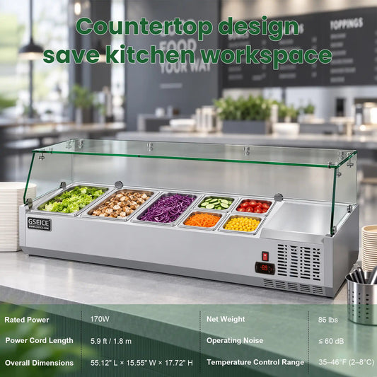 countertop salad table