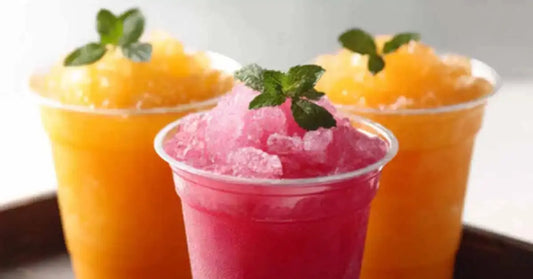 Various flavors of smoothie drinks