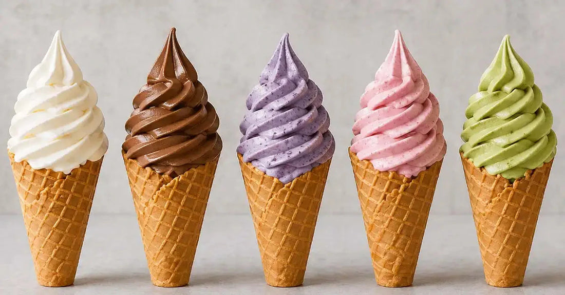 Multi-Flavor Soft-Serve Ice Cream