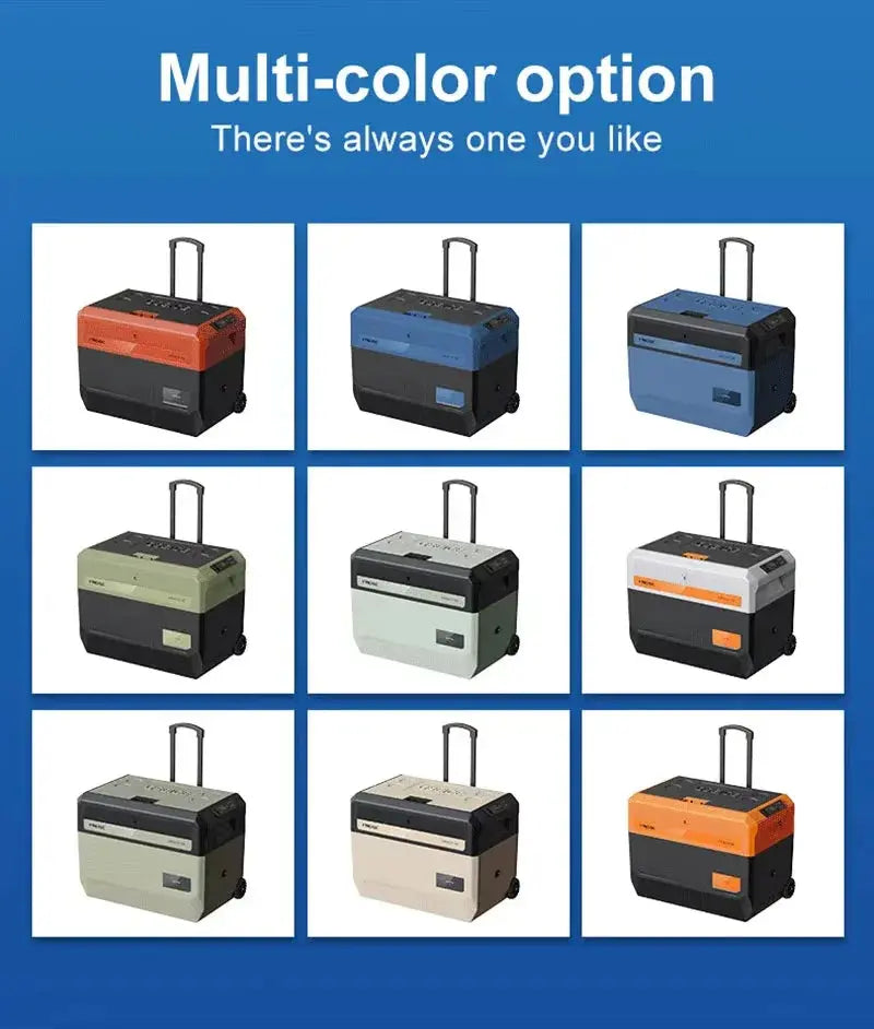 Car refrigerators in various colors