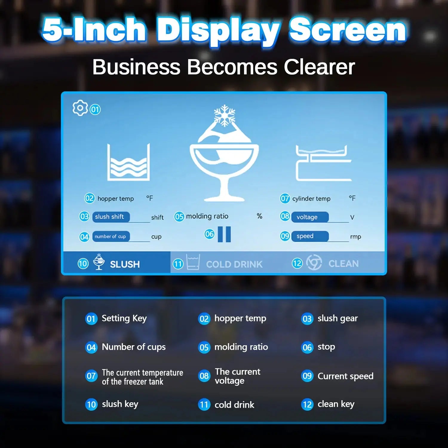 big screen slushy drink machine