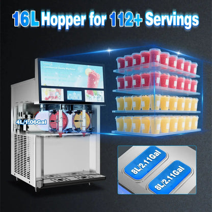 16L hopper slushy machine maker
