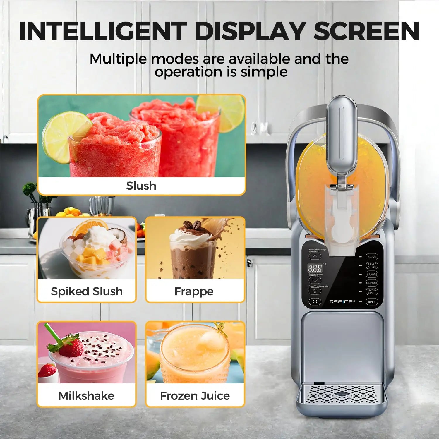 Slushy Machine for Slushie, Margaritas, Frappés, Milkshake, and Juice