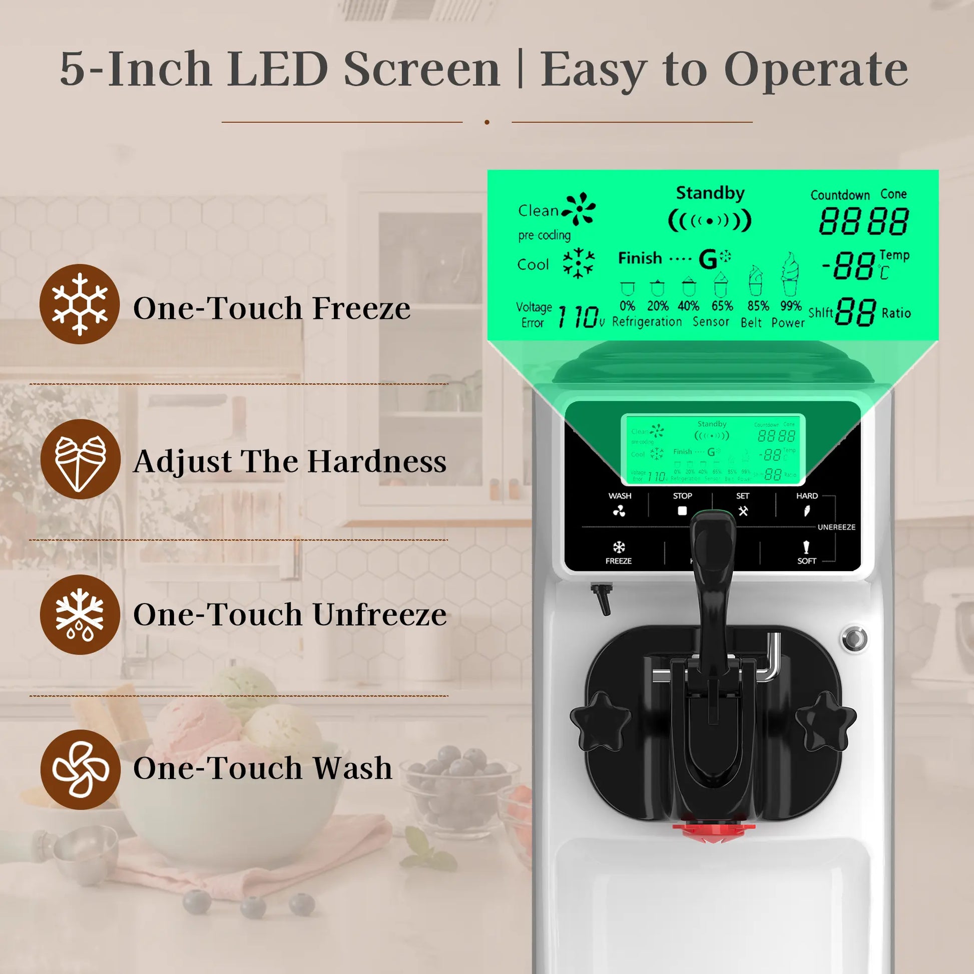 white ice cream machine