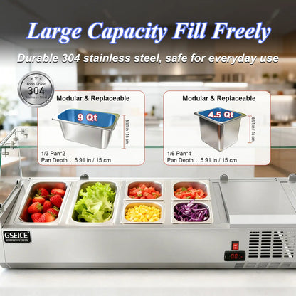 47 inch Countertop Refrigerated Condiment