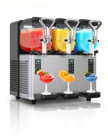 5-in-1 Commercial Slushy Machine, Superior Smooth Output Margarita Machine for Slush, Cocktails, Frappe, Milkshake, Juice GSEICE