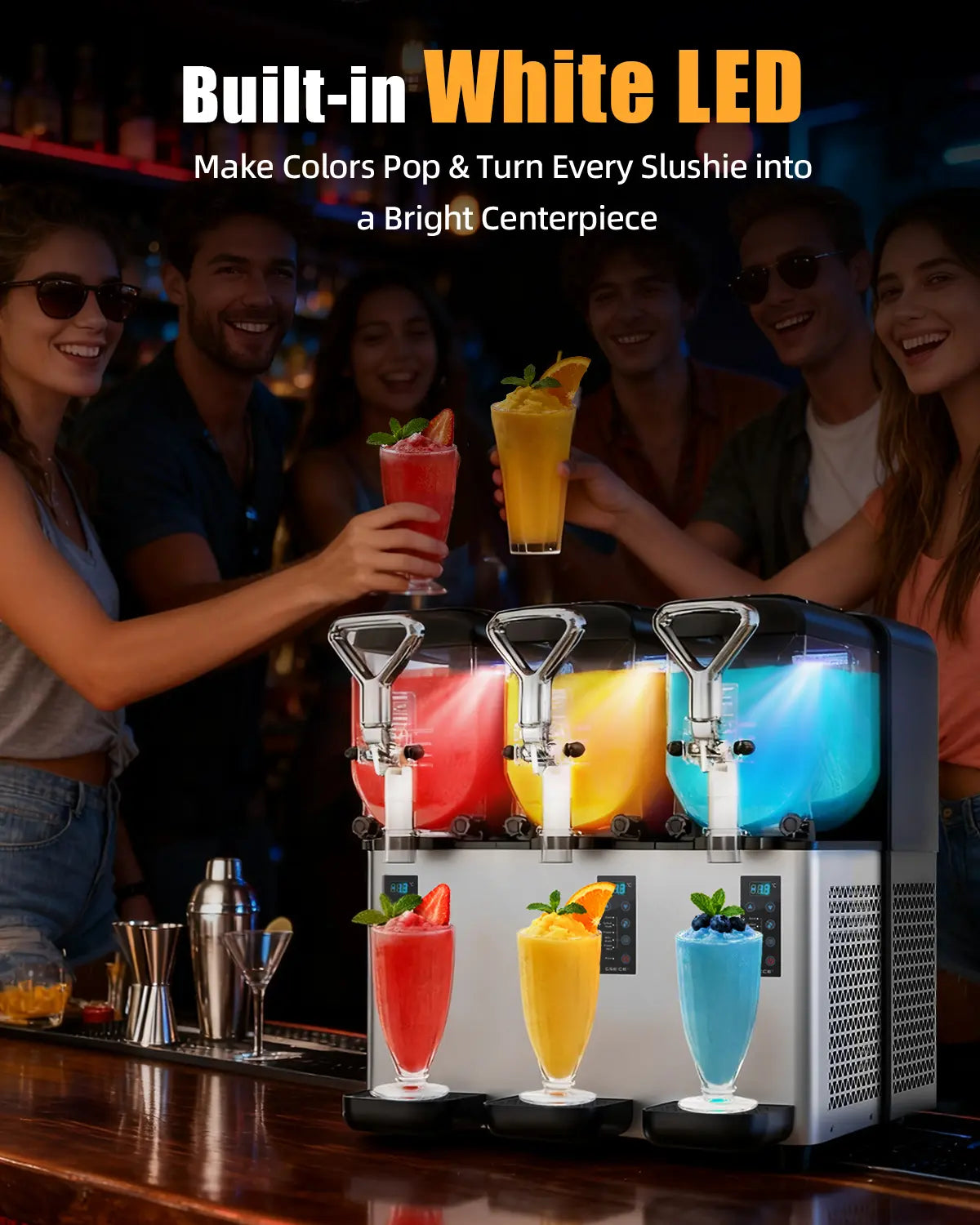 Slush Machine Shop 5-in-1 Commercial Slushy Machine for Slush, Cocktails, and Milkshake ...