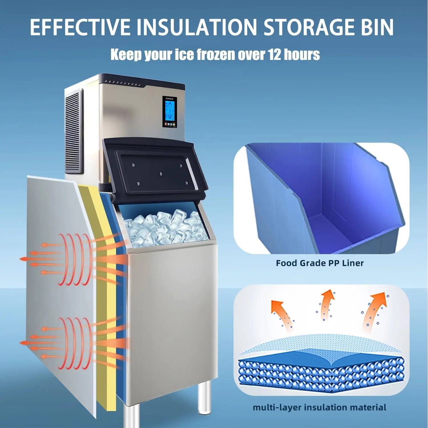 ETL Commercial Ice Maker Machine for Restaurant, Hotel – GSEICE