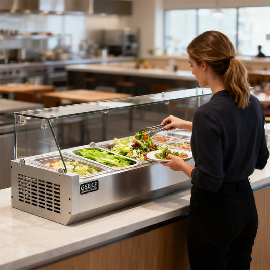 Glass Guard Refrigerated Countertop Salad Bar
