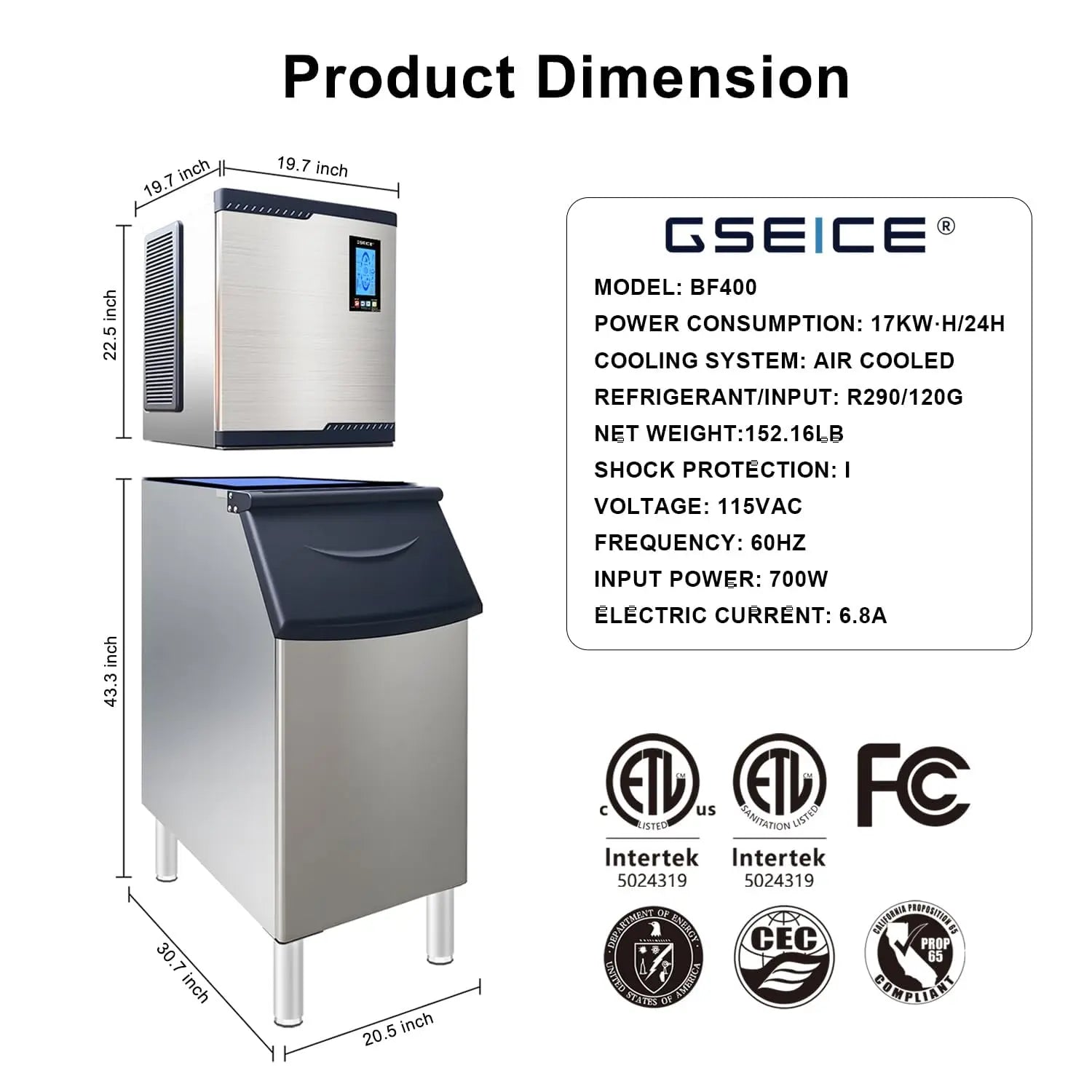 BF400 ice machine