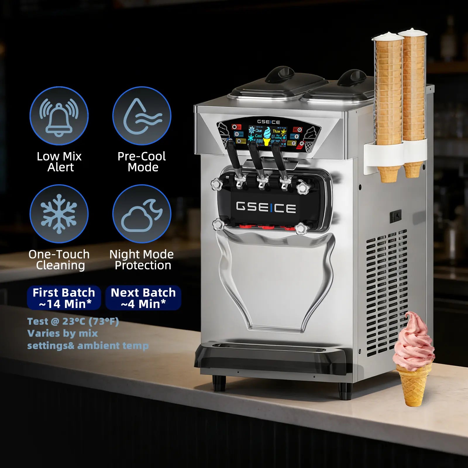 BJK218 Commercial Soft Serve Ice Cream Machine