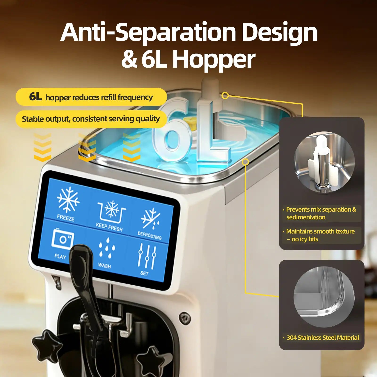 Best Ice Cream Maker Machine with Stainless Steel Bowl