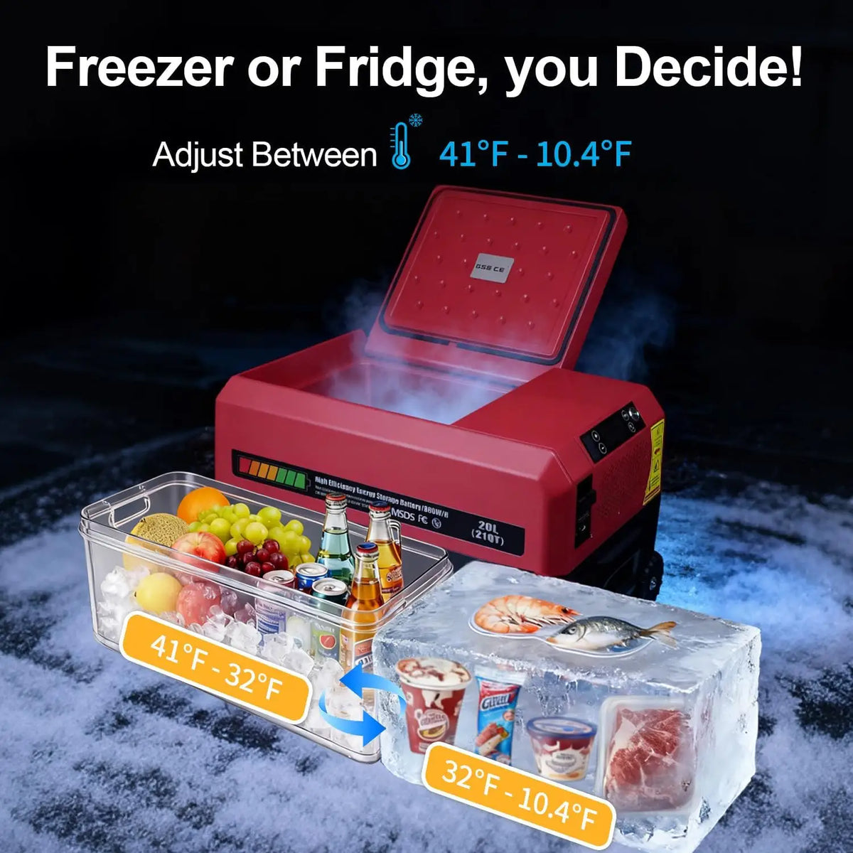 Refrigerator for Car Travel Camping Road Trip