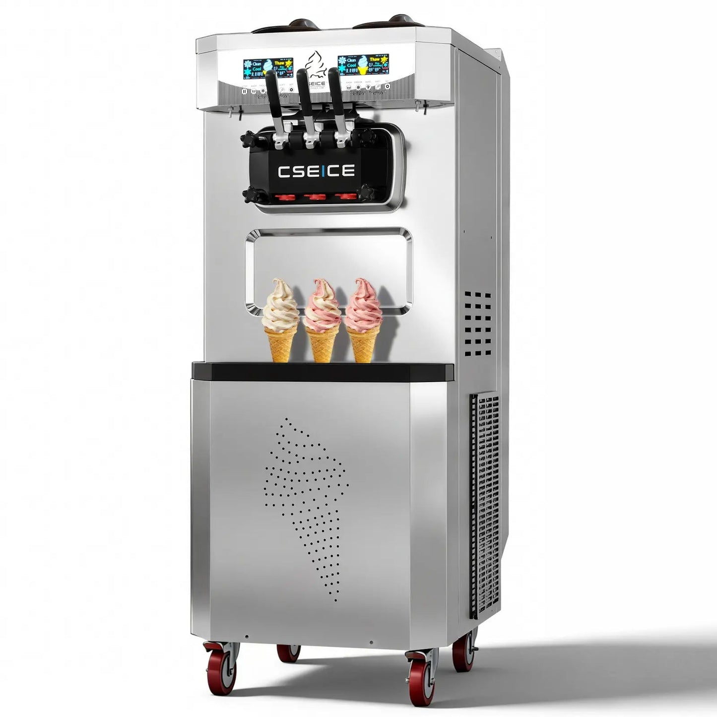 aseir custom sky blue cream ghk-cu shipping europe Commercial Ice Cream Maker, 3200W Free-Standing Soft Ice Cream Maker