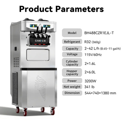 BH488C Commercial Ice Cream Maker