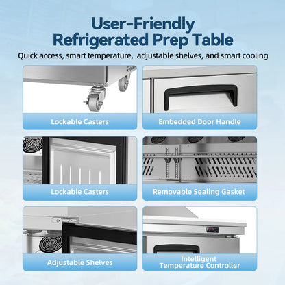 Commercial Stainless Steel Kitchen Refrigerator