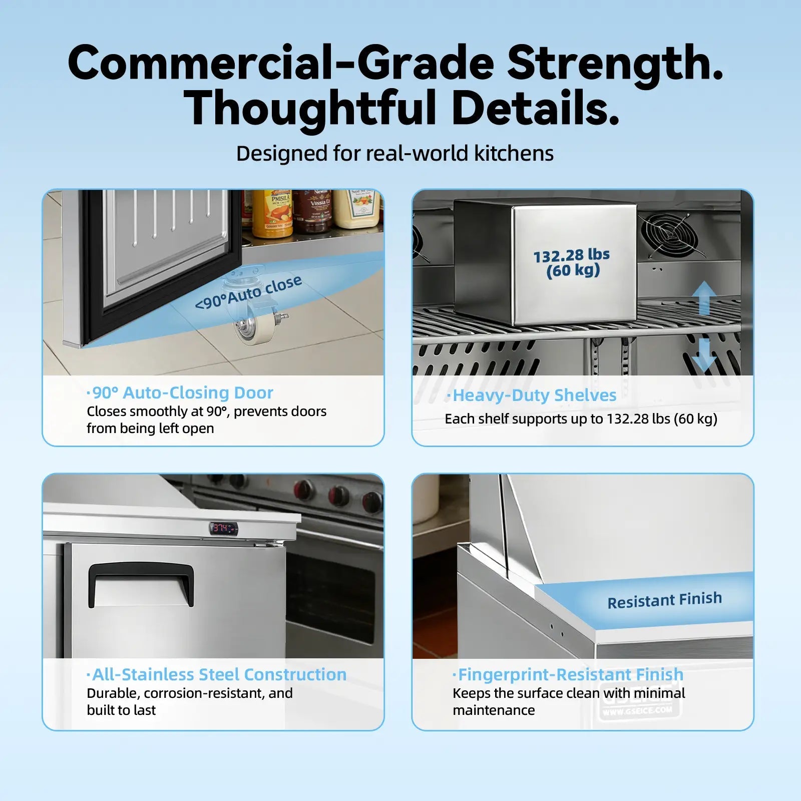 Commercial Stainless Steel Refrigerator