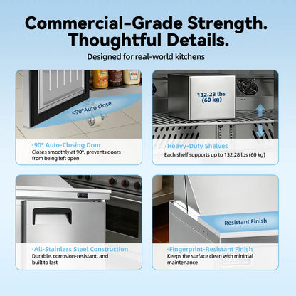 Commercial Stainless Steel Refrigerator