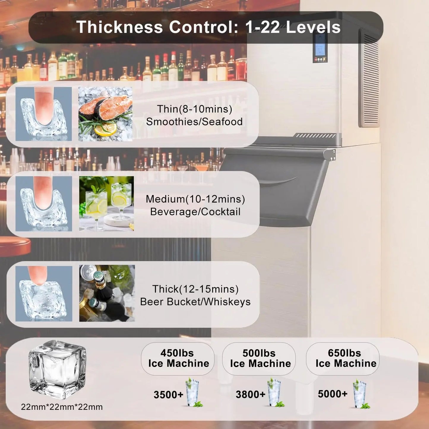 Commercial Ice Maker Machine Ice Thickness Control