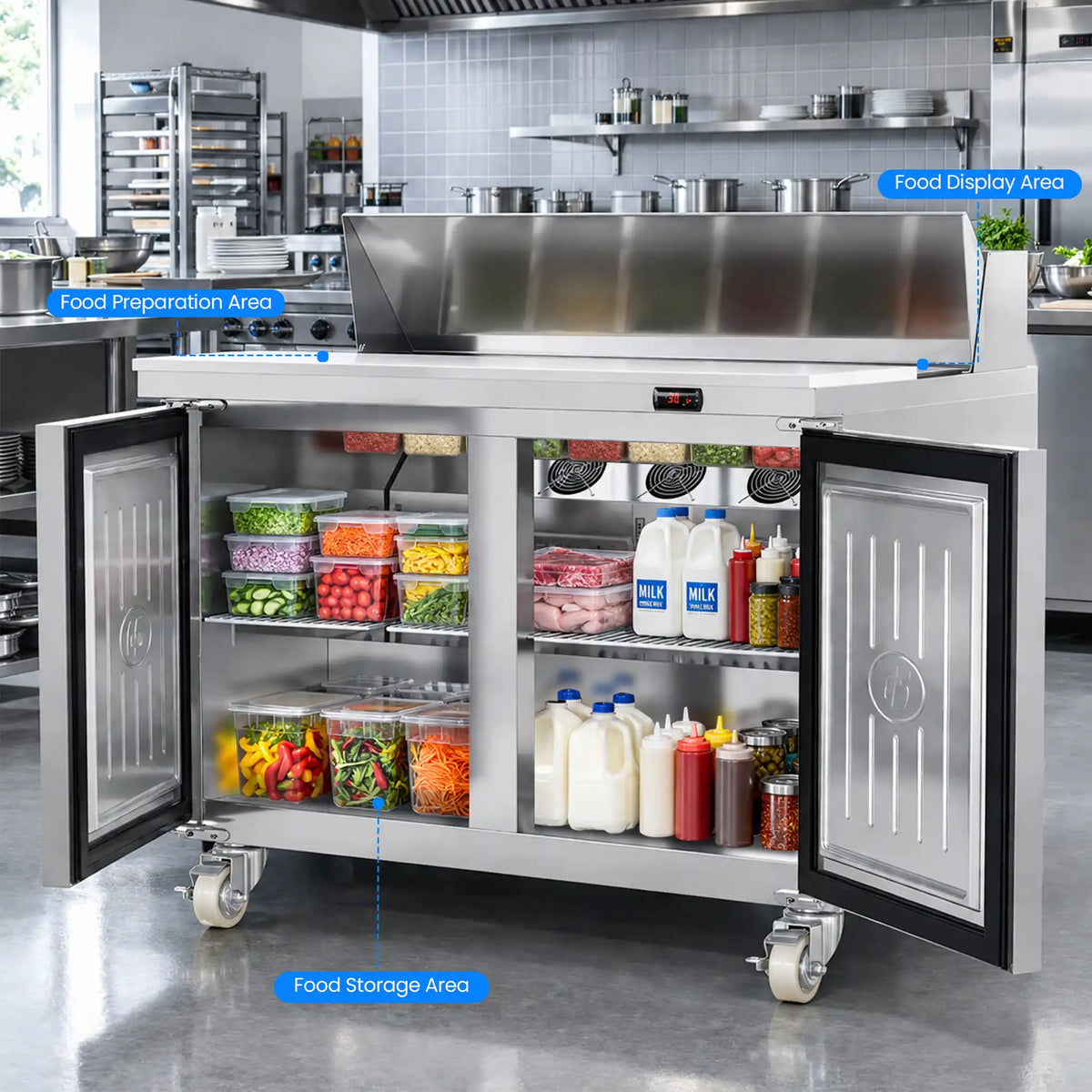 Commercial Pizza Prep Station