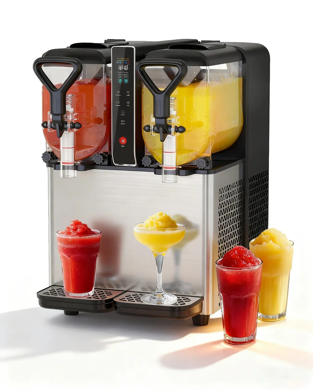 Slushy Machine for Home- No Ice Needed, Dual 1.05-Gallon Tanks