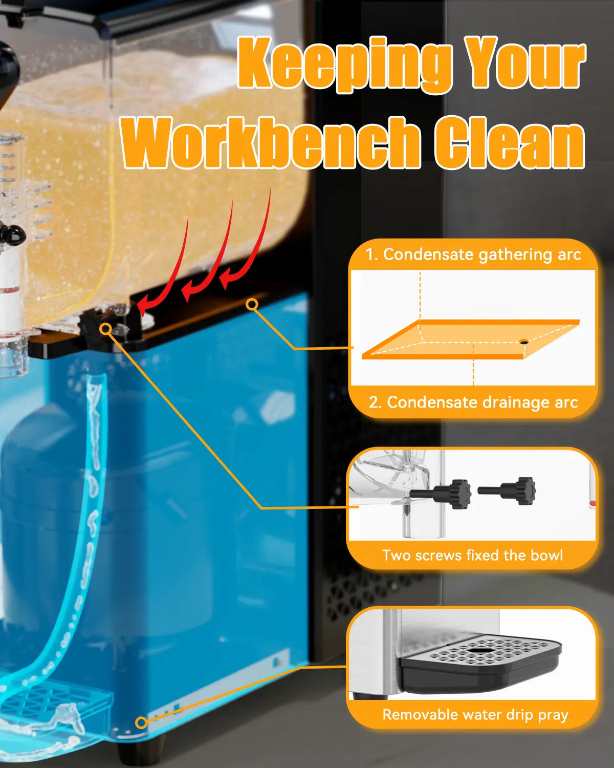 Slushy Machine for Home- No Ice Needed, Dual 1.05-Gallon Tanks
