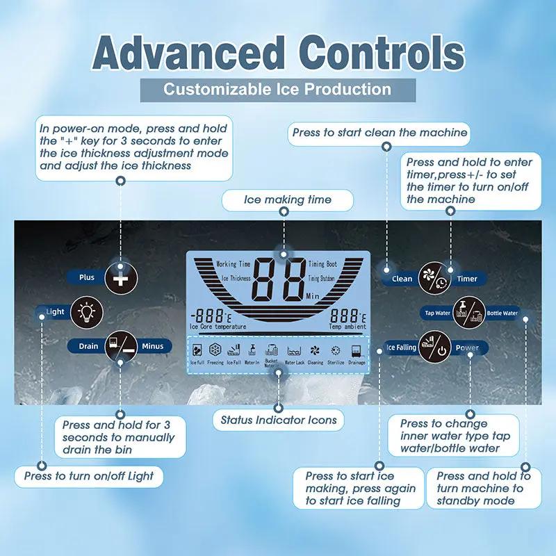 Upgraded Commercial Ice Maker Machine