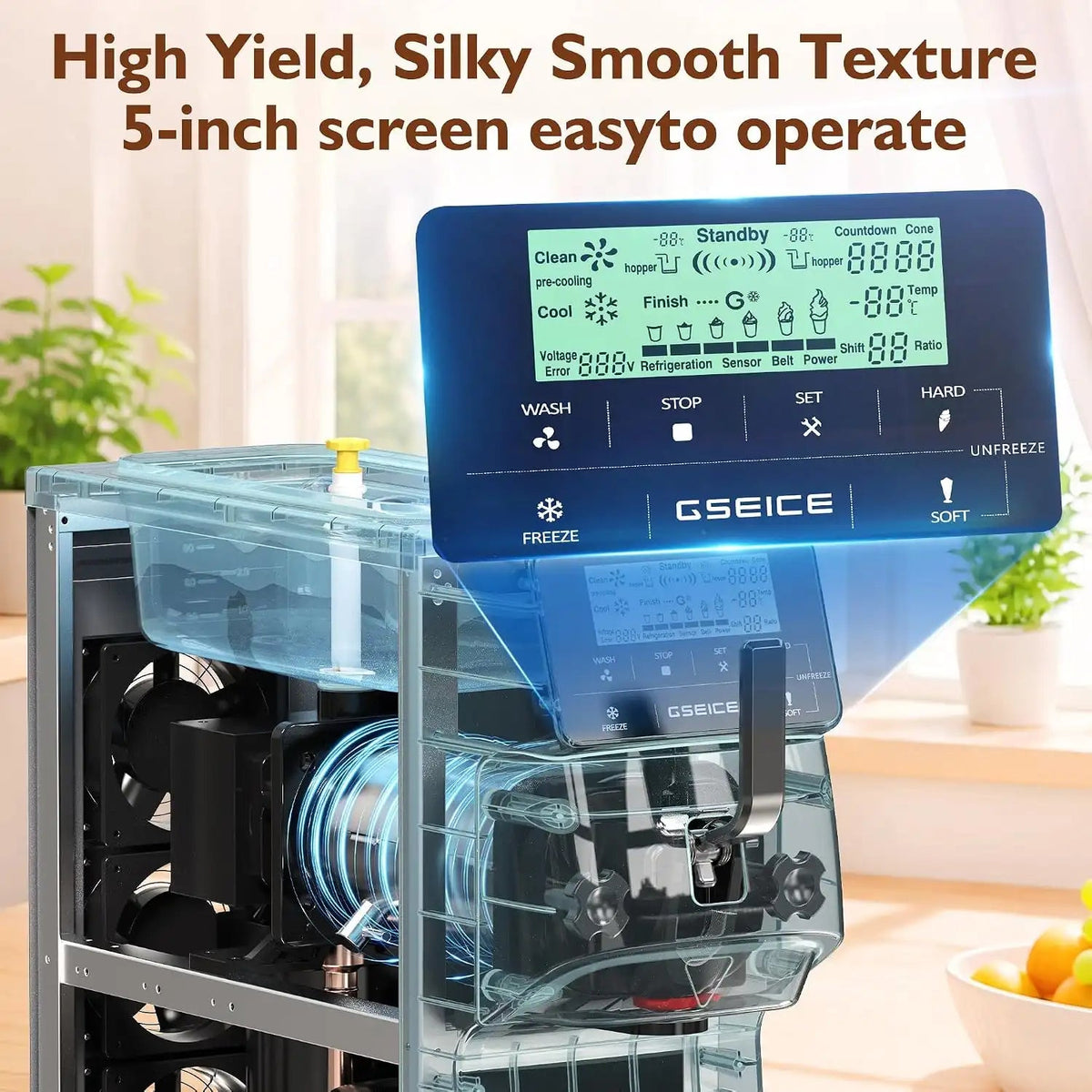 Commercial Soft Serve Ice Cream Maker for dessert shops