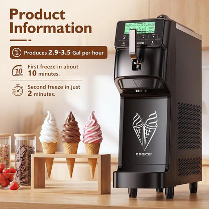 GSEICE 6L Commercial Soft Serve Ice Cream Maker