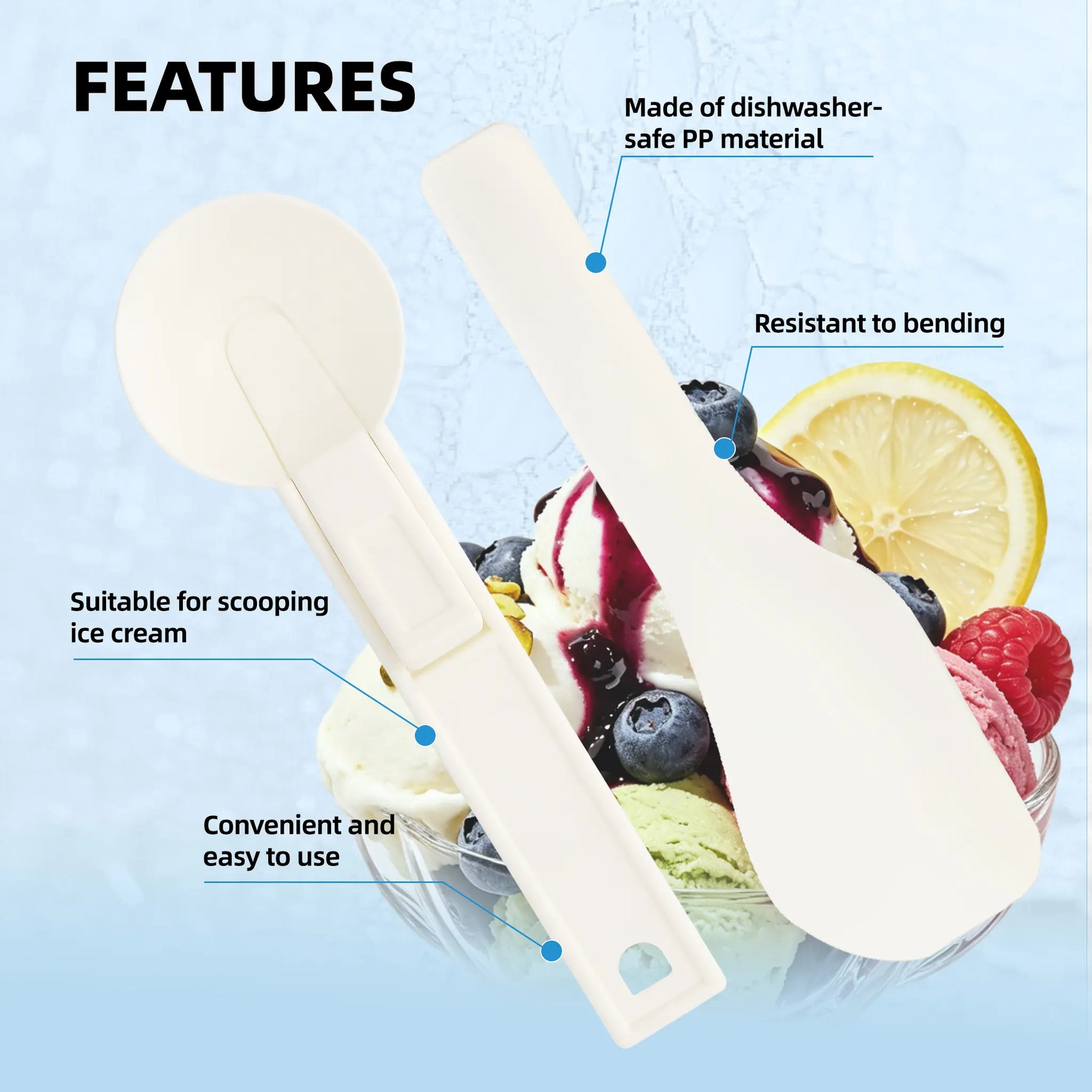 Italian Gelato Scoop & Gelato Spatola