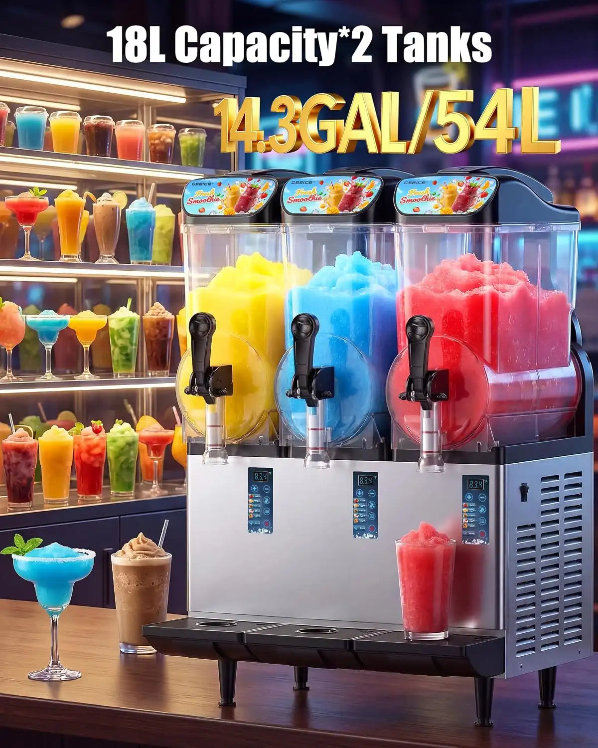 GSEICE 14.3 Gal Commercial Slushie Machine