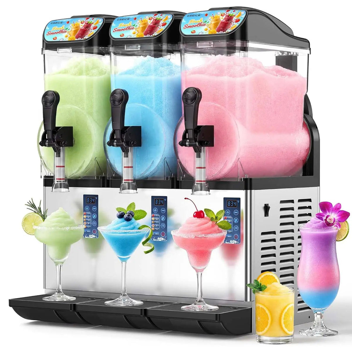 18L Triple Tank Margarita Smoothie Frozen Drink Maker