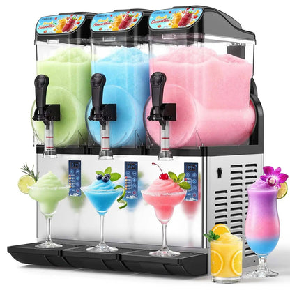 18L Triple Tank Margarita Smoothie Frozen Drink Maker