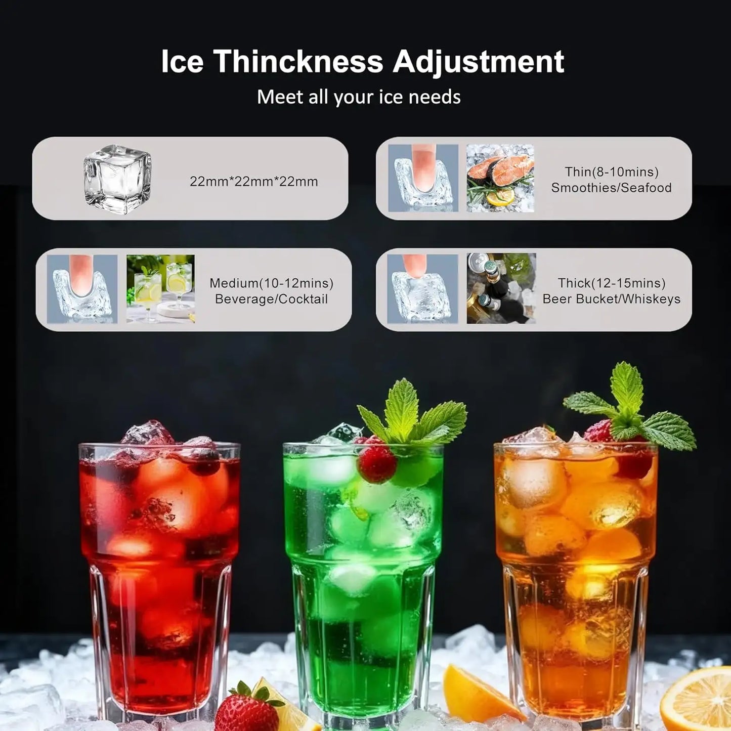 Ice Maker of Ice Thickness Adjustment