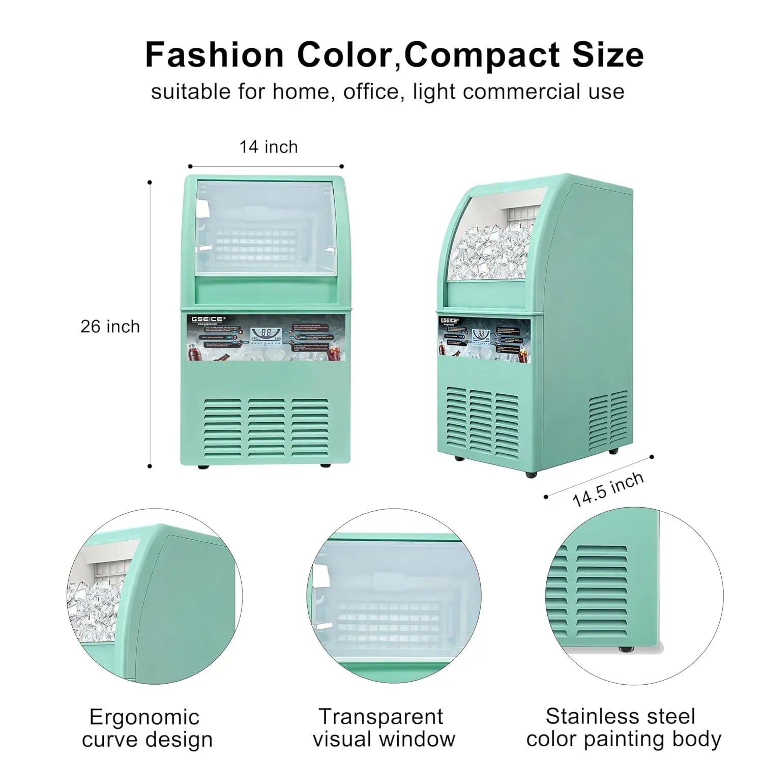 Glacier Blue Under Counter Ice Machine