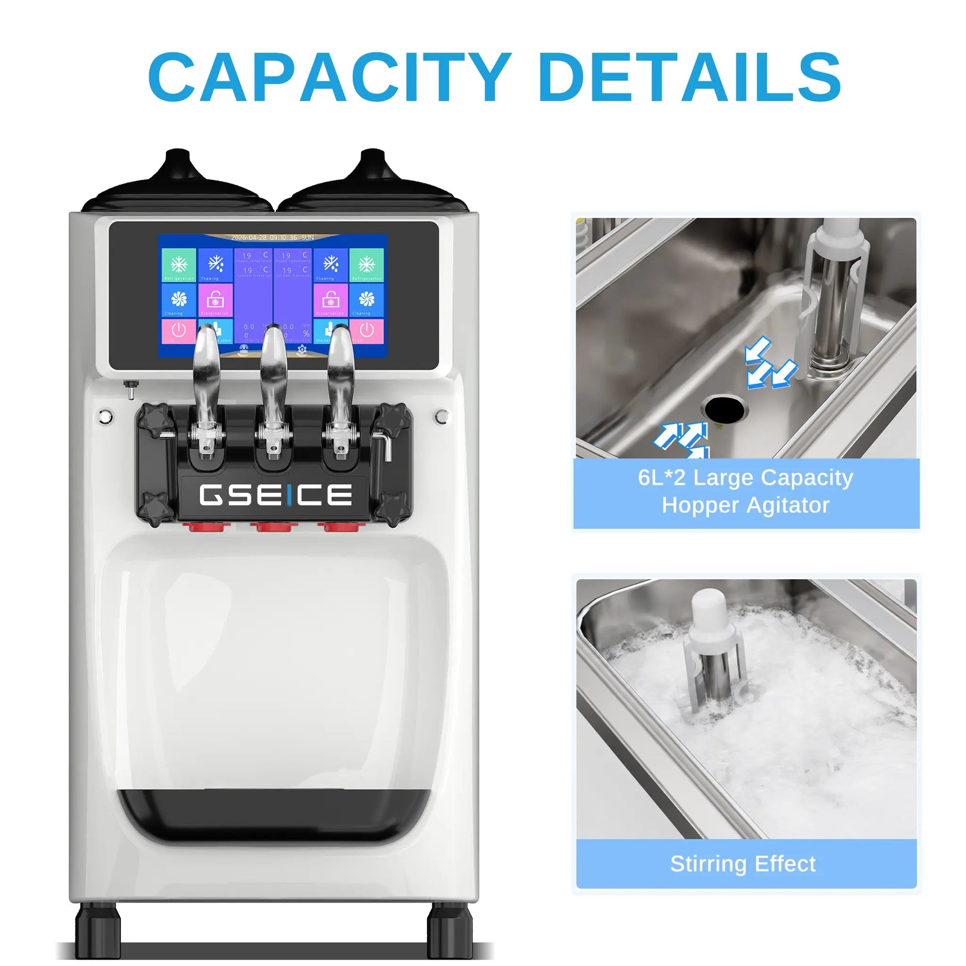 Ice Cream Machine with Pre-cooling 