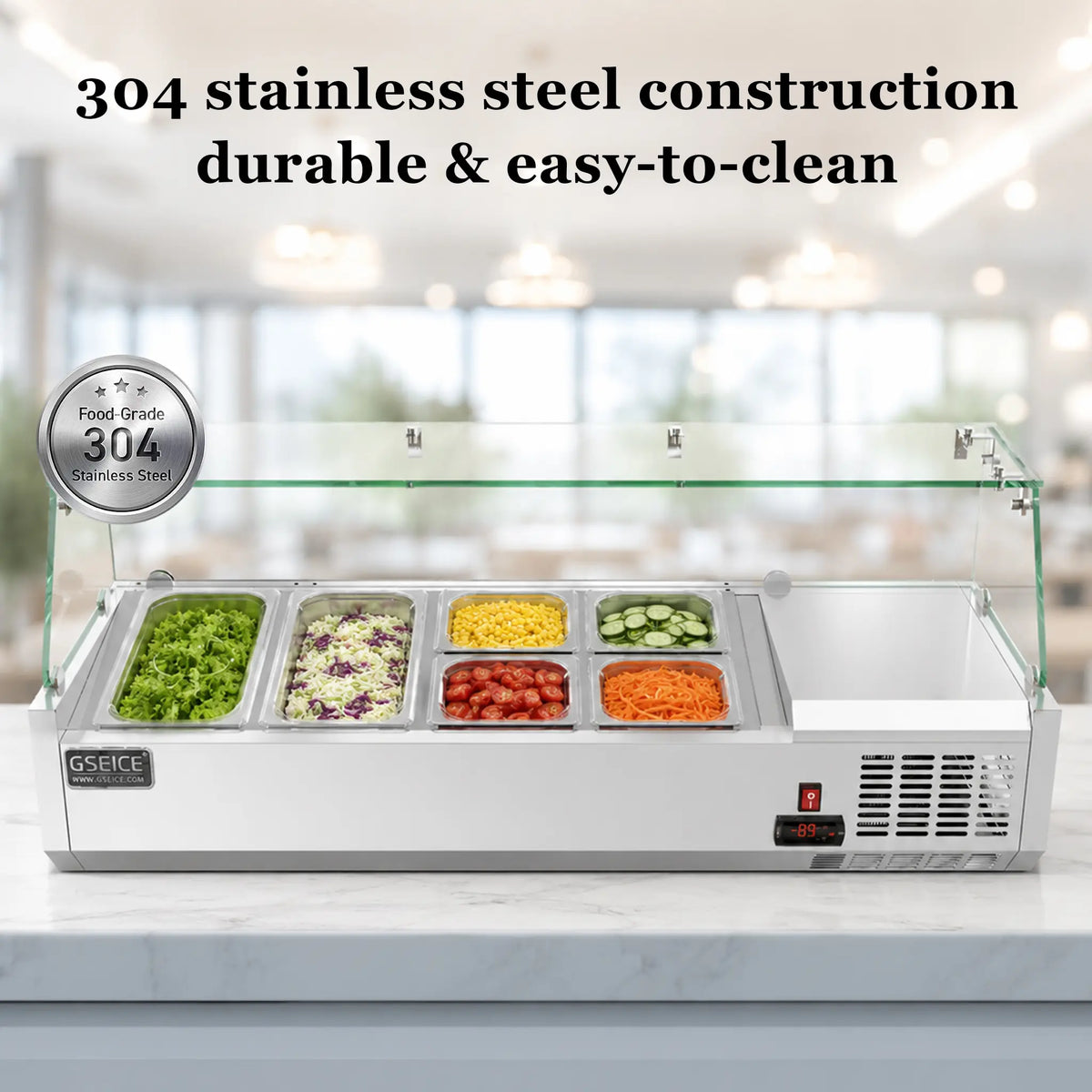 Refrigerated Prep Rail Countertop