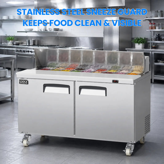 commercial kitchen prep table
