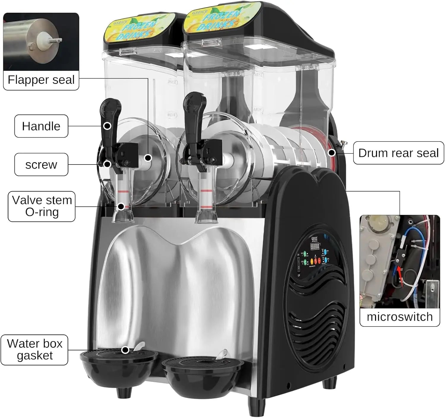 Slushy Machine Parts, Slushy Machine Accessories Black – GSEICE
