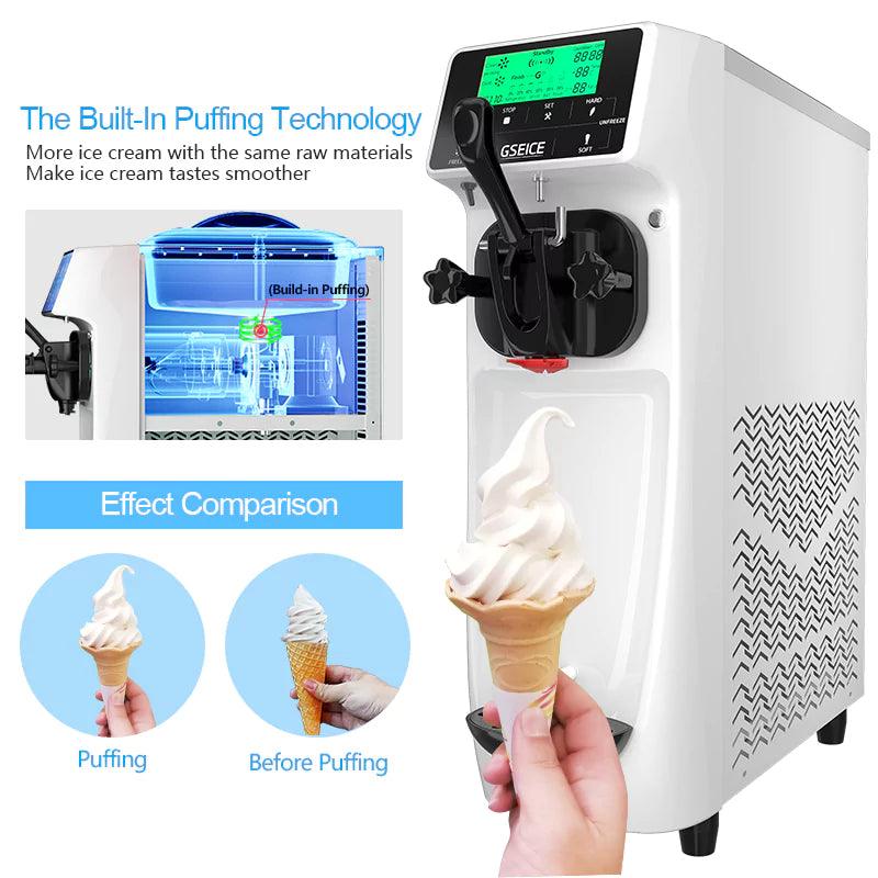 GSEICE ST16E Soft Serve Ice Cream Maker Machine for Home