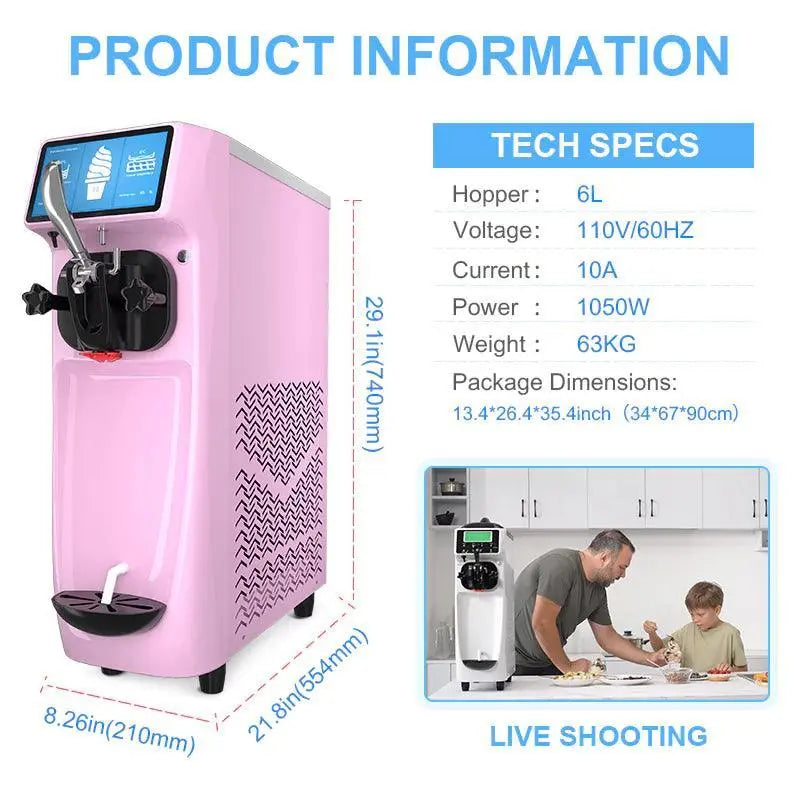 Pink soft serve ice cream machine sale