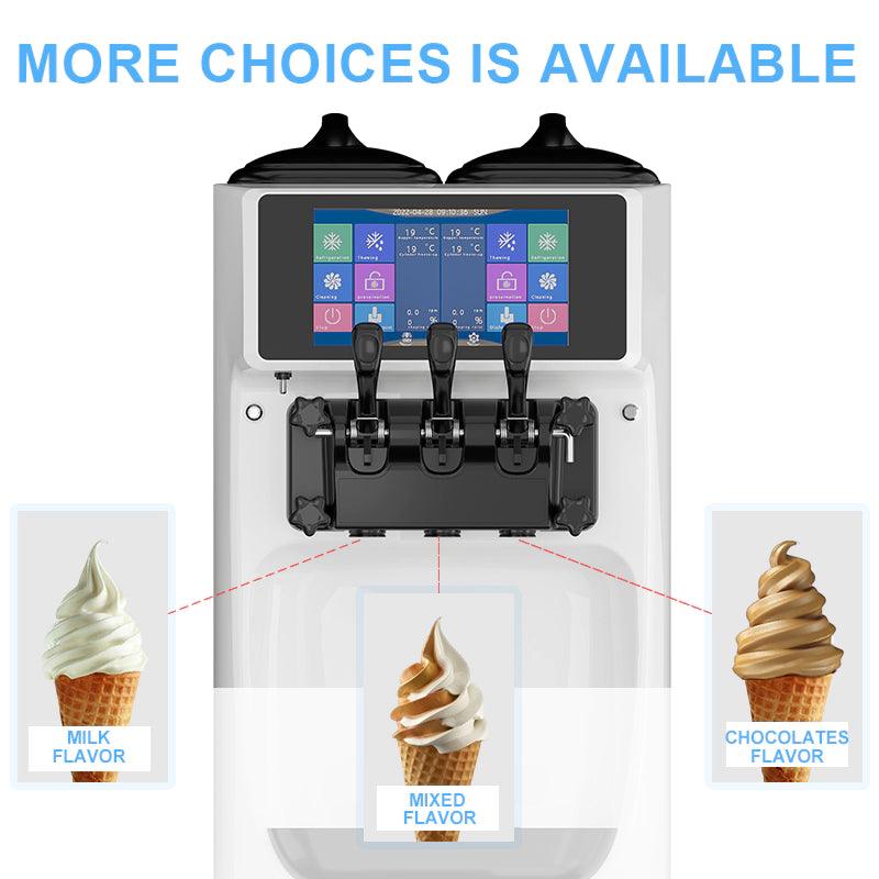GSEICE ST32RELW Commercial Ice Cream Maker,10 Inch LCD Touch Screen Du